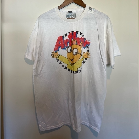 Arthur Licensed Graphic T-Shirt Tee Short Sleeve Unisex White Size XL NWT Gildan - Picture 3 of 8
